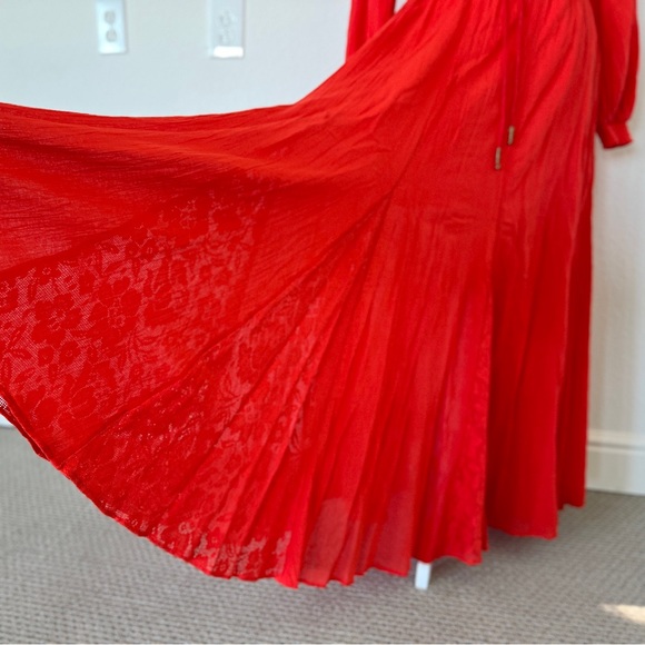 Free People super cute Cleo Crop Top & Maxi Skirt Set -
Size S red-orange color - Picture 8 of 12